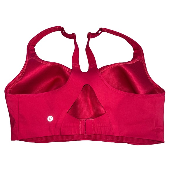 Lululemon All Powered Up Carnation Red Sports Bra 38DD Medium Support - Picture 2 of 7
